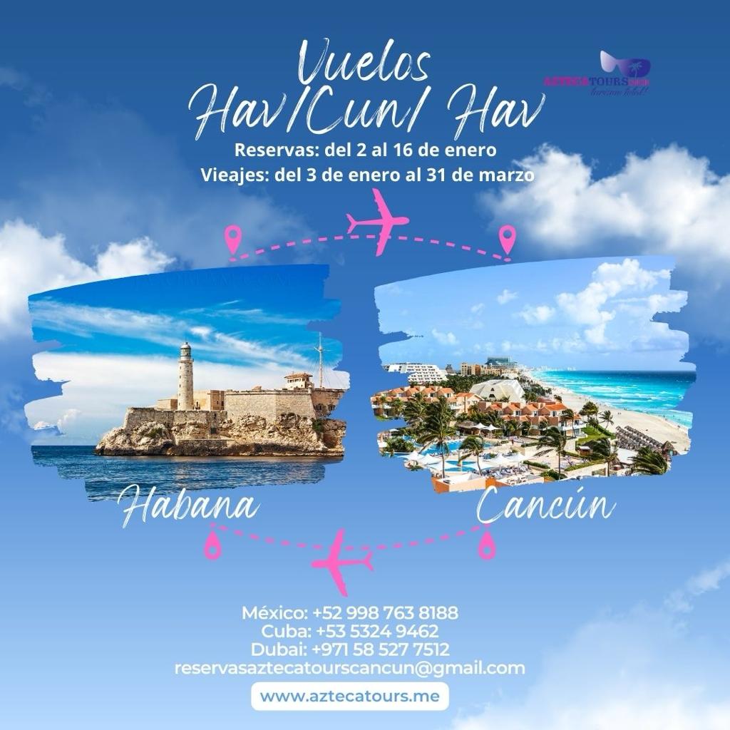 Vol La Havane Cancún Meilleures offres